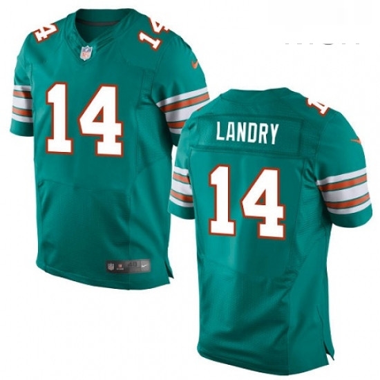 Mens Nike Miami Dolphins 14 Jarvis Landry Elite Aqua Green Alternate NFL Jersey Mens Nike Miami Dolphins 14 Jarvis Landry Elite Aqua Green Alternate NFL Jersey