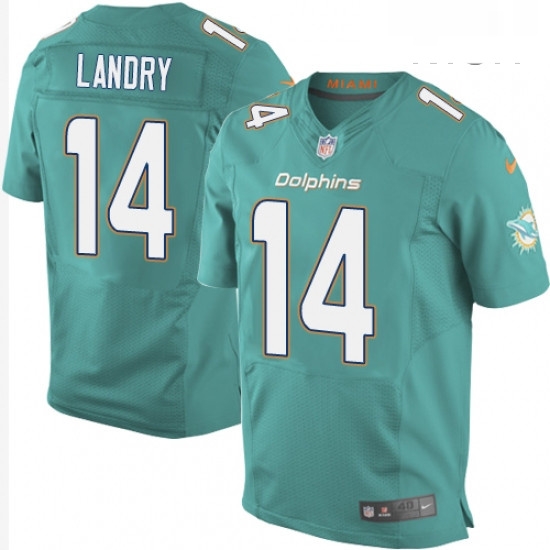 Mens Nike Miami Dolphins 14 Jarvis Landry Elite Aqua Green Team Color NFL Jersey Mens Nike Miami Dolphins 14 Jarvis Landry Elite Aqua Green Team Color NFL Jersey