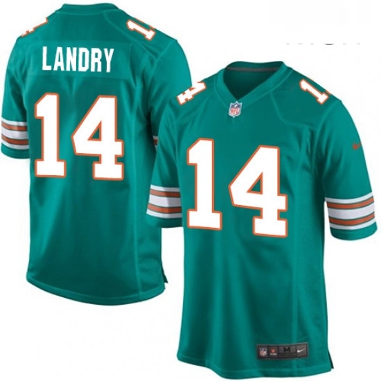 Mens Nike Miami Dolphins 14 Jarvis Landry Game Aqua Green Alternate NFL Jersey Mens Nike Miami Dolphins 14 Jarvis Landry Game Aqua Green Alternate NFL Jersey