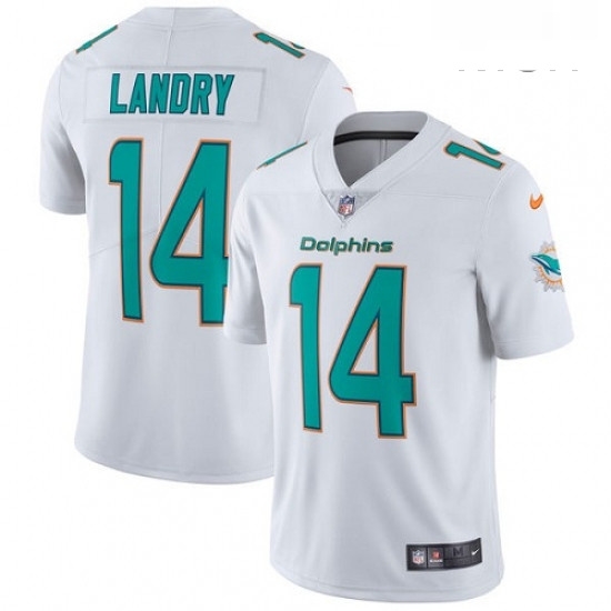 Mens Nike Miami Dolphins 14 Jarvis Landry White Vapor Untouchable Limited Player NFL Jersey Mens Nike Miami Dolphins 14 Jarvis Landry White Vapor Untouchable Limited Player NFL Jersey