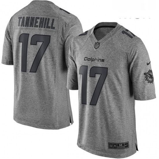 Mens Nike Miami Dolphins 17 Ryan Tannehill Limited Gray Gridiron NFL Jersey Mens Nike Miami Dolphins 17 Ryan Tannehill Limited Gray Gridiron NFL Jersey