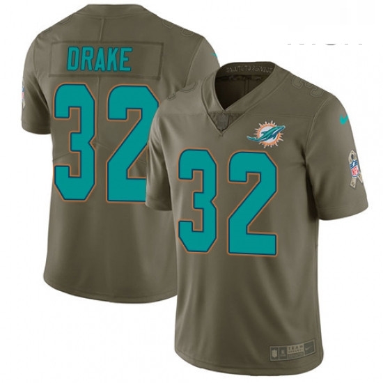 Mens Nike Miami Dolphins 32 Kenyan Drake Limited Olive 2017 Salute to Service NFL Jersey Mens Nike Miami Dolphins 32 Kenyan Drake Limited Olive 2017 Salute to Service NFL Jersey
