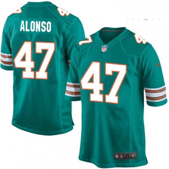 Mens Nike Miami Dolphins 47 Kiko Alonso Game Aqua Green Alternate NFL Jersey Mens Nike Miami Dolphins 47 Kiko Alonso Game Aqua Green Alternate NFL Jersey