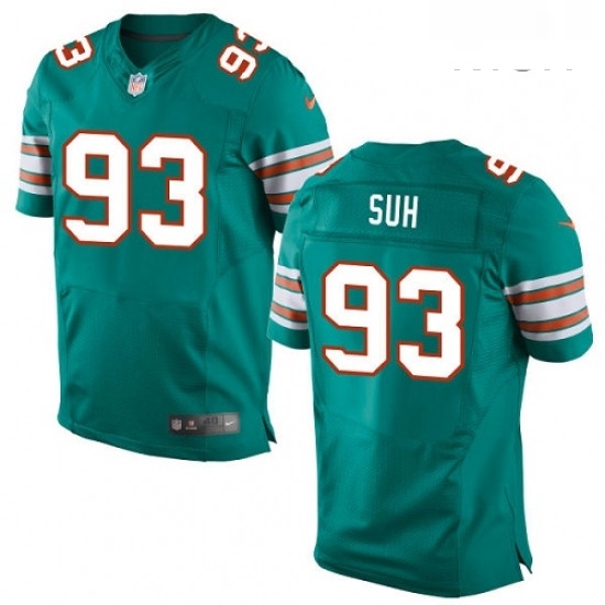 Mens Nike Miami Dolphins 93 Ndamukong Suh Elite Aqua Green Alternate NFL Jersey Mens Nike Miami Dolphins 93 Ndamukong Suh Elite Aqua Green Alternate NFL Jersey