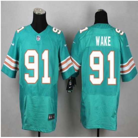 New Miami Dolphins #91 Cameron Wake Aqua Green Alternate Mens Stitched NFL Elite Jersey New Miami Dolphins #91 Cameron Wake Aqua Green Alternate Mens Stitched NFL Elite Jersey