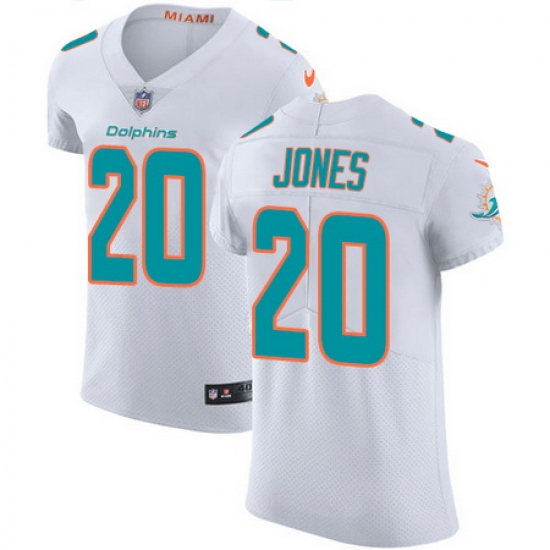 Nike Dolphins #20 Reshad Jones White Mens Stitched NFL Vapor Untouchable Elite Jersey Nike Dolphins #20 Reshad Jones White Mens Stitched NFL Vapor Untouchable Elite Jersey