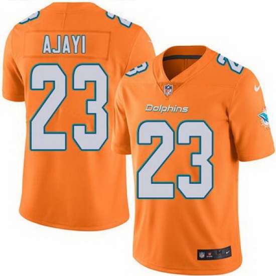 Nike Dolphins #23 Jay Ajayi Orange Mens Stitched NFL Limited Rush Jersey Nike Dolphins #23 Jay Ajayi Orange Mens Stitched NFL Limited Rush Jersey