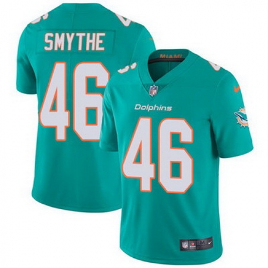 Nike Dolphins #46 Durham Smythe Aqua Green Team Color Mens Stitched NFL Vapor Untouchable Limited Jersey Nike Dolphins #46 Durham Smythe Aqua Green Team Color Mens Stitched NFL Vapor Untouchable Limited Jersey