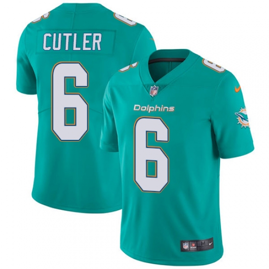 Nike Dolphins #6 Jay Cutler Aqua Green Team Color Mens Stitched NFL Vapor Untouchable Limited Jersey Nike Dolphins #6 Jay Cutler Aqua Green Team Color Mens Stitched NFL Vapor Untouchable Limited Jersey