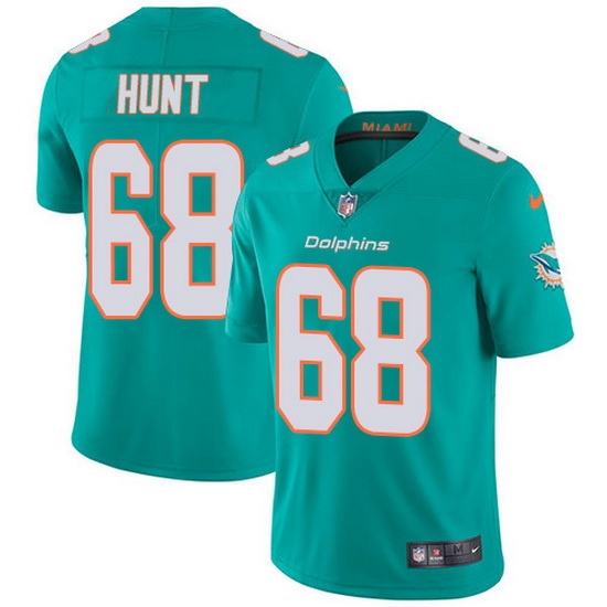 Nike Dolphins 68 Robert Hunt Aqua Green Team Color Men Stitched NFL Vapor Untouchable Limited Jersey Nike Dolphins 68 Robert Hunt Aqua Green Team Color Men Stitched NFL Vapor Untouchable Limited Jersey