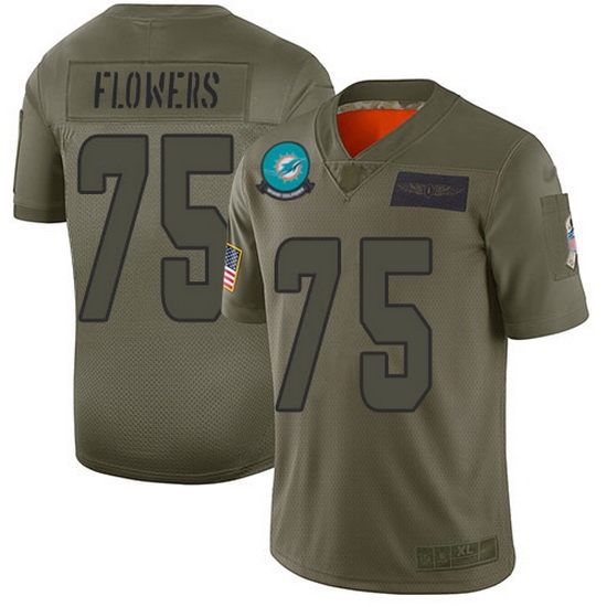 Nike Dolphins 75 Ereck Flowers Camo Men Stitched NFL Limited 2019 Salute To Service Jersey Nike Dolphins 75 Ereck Flowers Camo Men Stitched NFL Limited 2019 Salute To Service Jersey