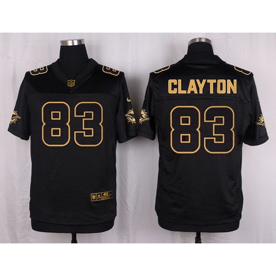 Nike Dolphins #83 Mark Clayton Black Mens Stitched NFL Elite Pro Line Gold Collection Jersey Nike Dolphins #83 Mark Clayton Black Mens Stitched NFL Elite Pro Line Gold Collection Jersey