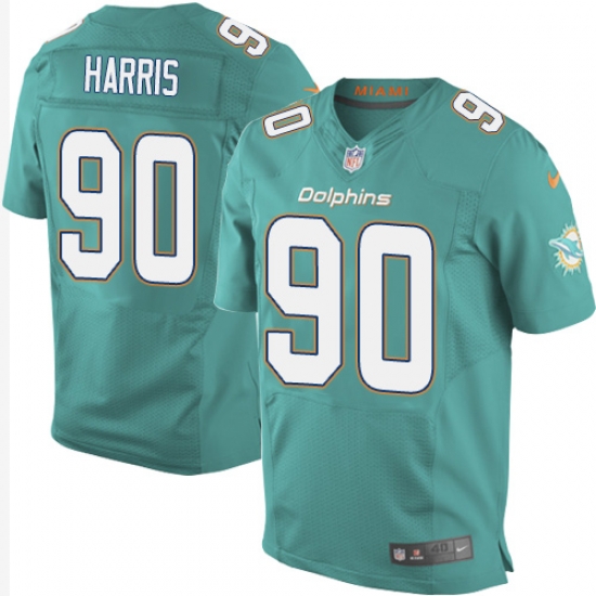Nike Dolphins #90 Charles Harris Aqua Green Team Color Mens Stitched NFL New Elite Jersey Nike Dolphins #90 Charles Harris Aqua Green Team Color Mens Stitched NFL New Elite Jersey