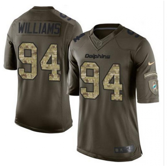 Nike Dolphins #94 Mario Williams Green Mens Stitched NFL Limited Salute to Service Jersey Nike Dolphins #94 Mario Williams Green Mens Stitched NFL Limited Salute to Service Jersey