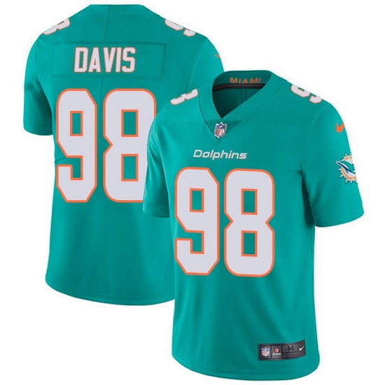 Nike Dolphins 98 Raekwon Davis Aqua Green Team Color Men Stitched NFL Vapor Untouchable Limited Jersey Nike Dolphins 98 Raekwon Davis Aqua Green Team Color Men Stitched NFL Vapor Untouchable Limited Jersey