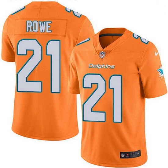 Nike Miami Dolphins 21 Eric Rowe Orange Men Stitched NFL Limited Rush Jersey Nike Miami Dolphins 21 Eric Rowe Orange Men Stitched NFL Limited Rush Jersey
