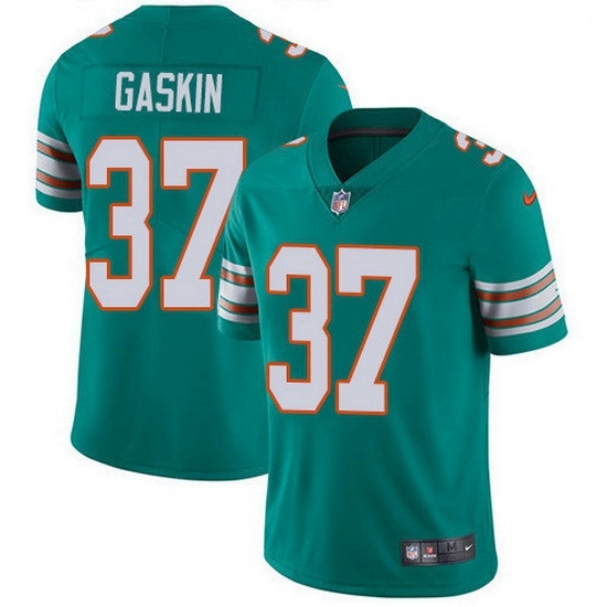 Nike Miami Dolphins 37 Myles Gaskin Aqua Green Alternate Men Stitched NFL Vapor Untouchable Limited Jersey Nike Miami Dolphins 37 Myles Gaskin Aqua Green Alternate Men Stitched NFL Vapor Untouchable Limited Jersey
