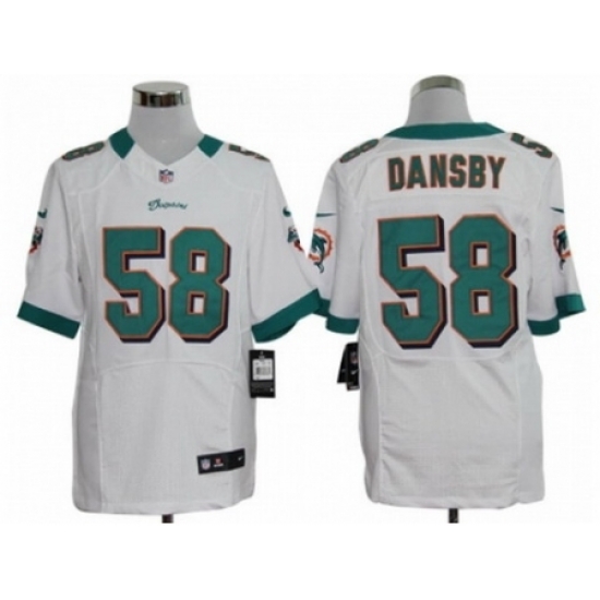 Nike Miami Dolphins 58 Karlos Dansby white Elite NFL Jersey Nike Miami Dolphins 58 Karlos Dansby white Elite NFL Jersey