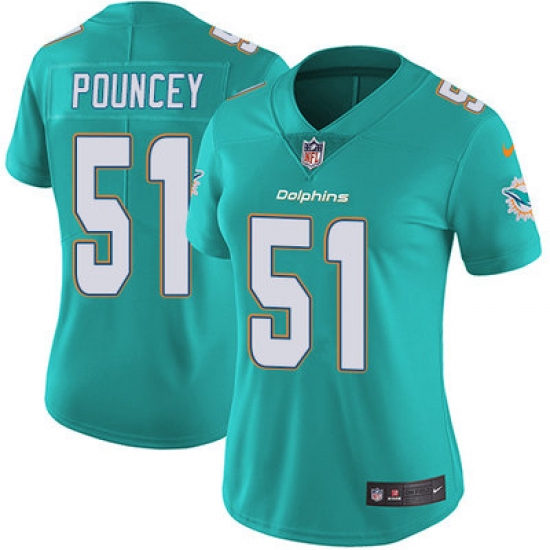 Nike Dolphins #51 Mike Pouncey Aqua Green Team Color Womens Stitched NFL Vapor Untouchable Limited Jersey Nike Dolphins #51 Mike Pouncey Aqua Green Team Color Womens Stitched NFL Vapor Untouchable Limited Jersey