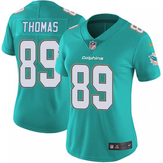 Nike Dolphins #89 Julius Thomas Aqua Green Team Color Womens Stitched NFL Vapor Untouchable Limited Jersey Nike Dolphins #89 Julius Thomas Aqua Green Team Color Womens Stitched NFL Vapor Untouchable Limited Jersey