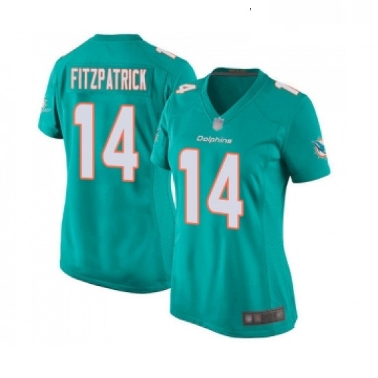 Womens Miami Dolphins 14 Ryan Fitzpatrick Game Aqua Green Team Color Football Jersey Womens Miami Dolphins 14 Ryan Fitzpatrick Game Aqua Green Team Color Football Jersey
