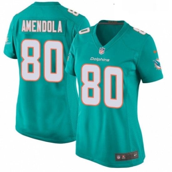 Womens Nike Miami Dolphins 80 Danny Amendola Game Aqua Green Team Color NFL Jersey Womens Nike Miami Dolphins 80 Danny Amendola Game Aqua Green Team Color NFL Jersey