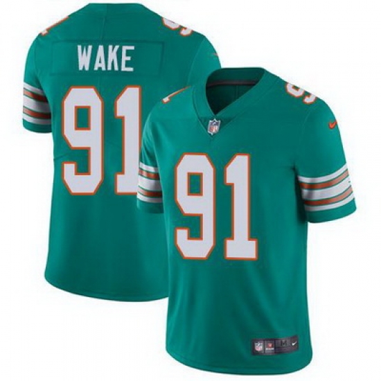 Nike Dolphins #91 Cameron Wake Aqua Green Alternate Youth Stitched NFL Vapor Untouchable Limited Jersey Nike Dolphins #91 Cameron Wake Aqua Green Alternate Youth Stitched NFL Vapor Untouchable Limited Jersey