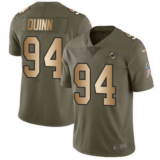 Nike Dolphins #94 Robert Quinn Olive Gold Youth Stitched NFL Limited 2017 Salute to Service Jersey Nike Dolphins #94 Robert Quinn Olive Gold Youth Stitched NFL Limited 2017 Salute to Service Jersey