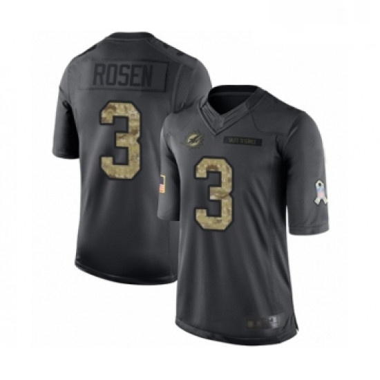 Youth Miami Dolphins 3 Josh Rosen Limited Black 2016 Salute to Service Football Jersey Youth Miami Dolphins 3 Josh Rosen Limited Black 2016 Salute to Service Football Jersey