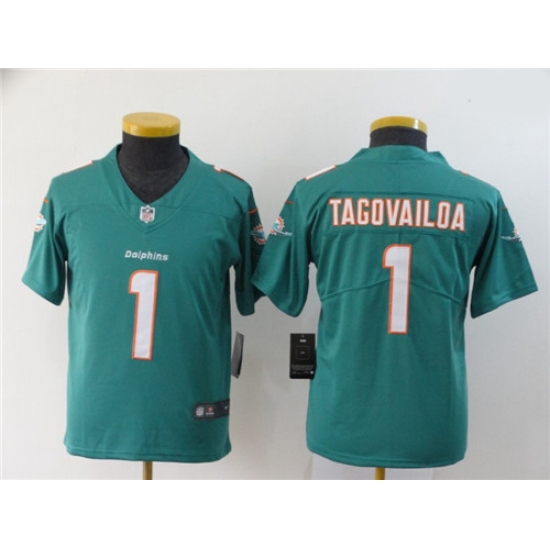 Youth Nike Dolphins 1 Tua Tagovailoa Aqua Vapor Untouchable Limited Jersey Youth Nike Dolphins 1 Tua Tagovailoa Aqua Vapor Untouchable Limited Jersey