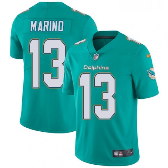 Youth Nike Miami Dolphins 13 Dan Marino Aqua Green Team Color Vapor Untouchable Limited Player NFL Jersey Youth Nike Miami Dolphins 13 Dan Marino Aqua Green Team Color Vapor Untouchable Limited Player NFL Jersey