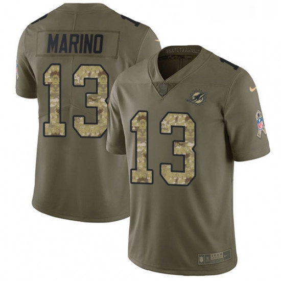 Youth Nike Miami Dolphins 13 Dan Marino Limited OliveCamo 2017 Salute to Service NFL Jersey Youth Nike Miami Dolphins 13 Dan Marino Limited OliveCamo 2017 Salute to Service NFL Jersey