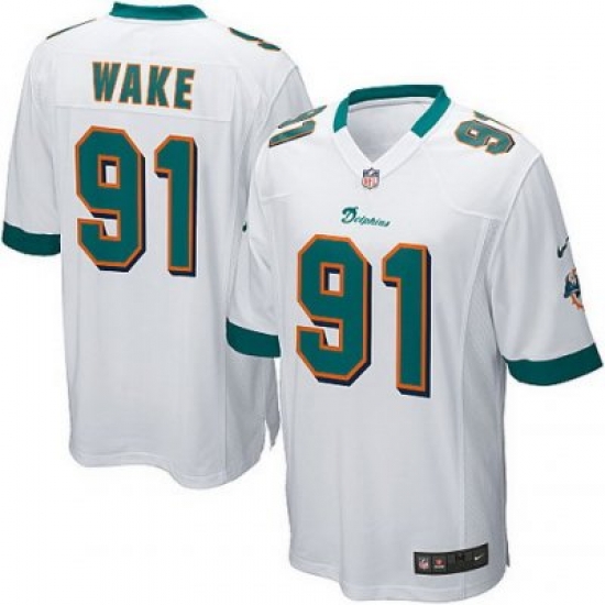 Youth Nike Miami Dolphins 91# Cameron Wake Game White Jersey Youth Nike Miami Dolphins 91# Cameron Wake Game White Jersey
