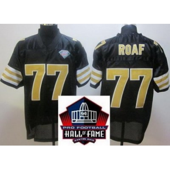 2012 Hall of Fame New Orleans Saints 77 Willie Roaf Black Throwback Jerseys 2012 Hall of Fame New Orleans Saints 77 Willie Roaf Black Throwback Jerseys