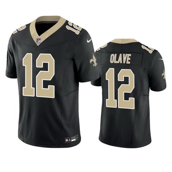 Men New Orleans Saints 12 Chris Olave Black 2023 F U S E Vapor Untouchable Limited Stitched Jersey Men New Orleans Saints 12 Chris Olave Black 2023 F U S E Vapor Untouchable Limited Stitched Jersey