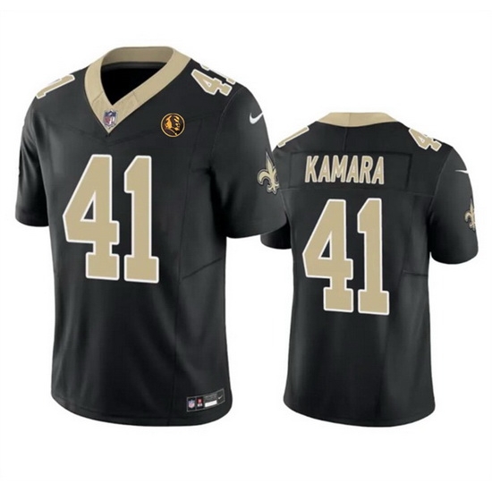 Men New Orleans Saints 41 Alvin Kamara White 2023 F U S E With John Madden Patch Vapor Limited Stitched Football Jersey Men New Orleans Saints 41 Alvin Kamara White 2023 F U S E With John Madden Patch Vapor Limited Stitched Football Jersey