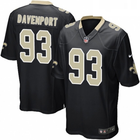 Mens Nike New Orleans Saints 93 Marcus Davenport Game Black Team Color NFL Jersey Mens Nike New Orleans Saints 93 Marcus Davenport Game Black Team Color NFL Jersey