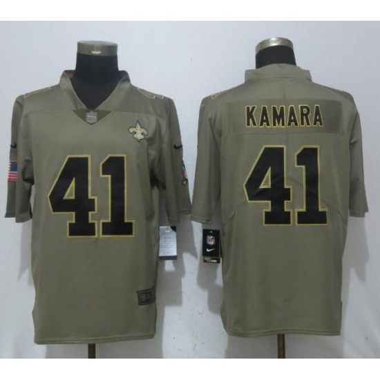 New Nike New Orleans Saints #41 Kamara Olive Salute To Service Limited Jersey New Nike New Orleans Saints #41 Kamara Olive Salute To Service Limited Jersey
