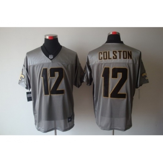 Nike New Orleans Saints 12 Marques Colston Grey Elite Shadow NFL Jersey Nike New Orleans Saints 12 Marques Colston Grey Elite Shadow NFL Jersey
