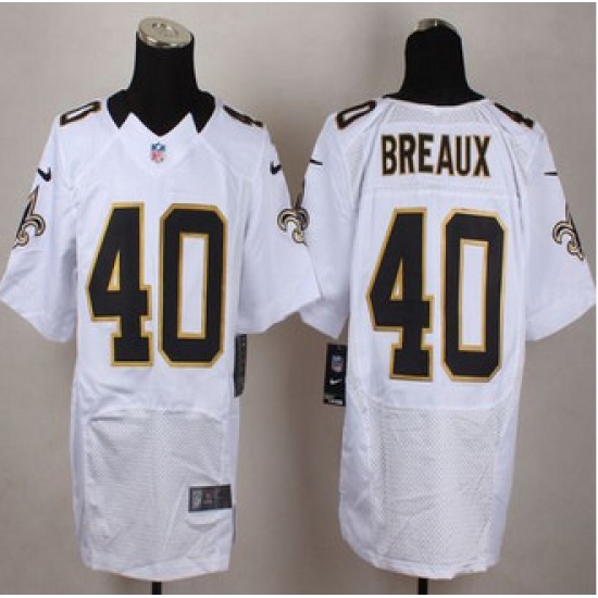 Nike New Orleans Saints #40 Delvin Breaux White Mens Stitched NFL Elite Jersey Nike New Orleans Saints #40 Delvin Breaux White Mens Stitched NFL Elite Jersey