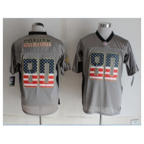 Nike New Orleans Saints 80 Jimmy Graham Grey Elite USA Flag Fashion Shadow NFL Jersey Nike New Orleans Saints 80 Jimmy Graham Grey Elite USA Flag Fashion Shadow NFL Jersey