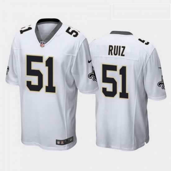 men cesar ruiz new orleans saints white game jersey men cesar ruiz new orleans saints white game jersey