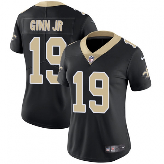 Nike Saints #19 Ted Ginn Jr Black Team Color Womens Stitched NFL Vapor Untouchable Limited Jersey Nike Saints #19 Ted Ginn Jr Black Team Color Womens Stitched NFL Vapor Untouchable Limited Jersey