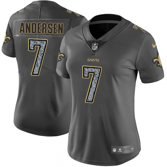 Nike Saints #7 Morten Andersen Gray Static Womens NFL Vapor Untouchable Game Jersey Nike Saints #7 Morten Andersen Gray Static Womens NFL Vapor Untouchable Game Jersey