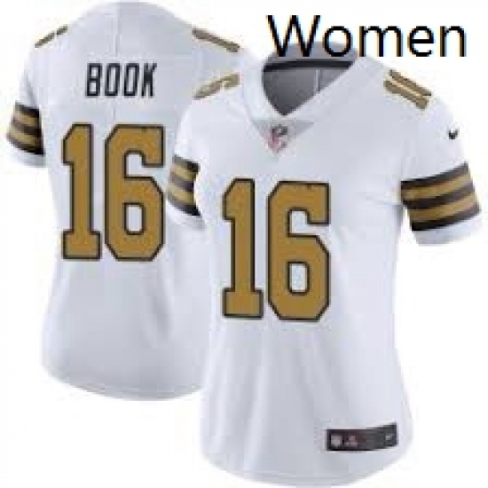Women New Orlean Saints Ian Book 16 White Rush Jersey Women New Orlean Saints Ian Book 16 White Rush Jersey