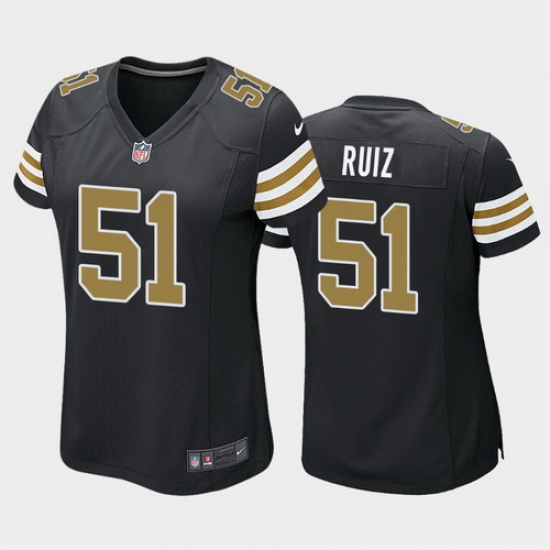 women cesar ruiz new orleans saints black alternate game jersey women cesar ruiz new orleans saints black alternate game jersey
