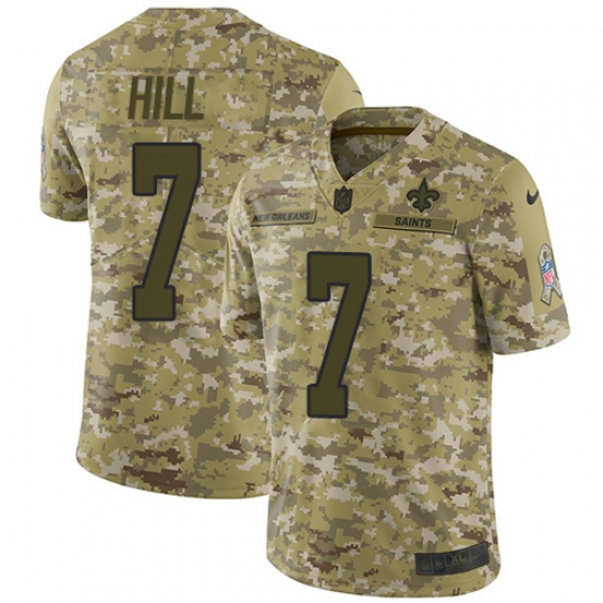 Limited Nike Camo Youth Taysom Hill Jersey NFL 7 New Orleans Saints 2018 Salute to Service Limited Nike Camo Youth Taysom Hill Jersey NFL 7 New Orleans Saints 2018 Salute to Service