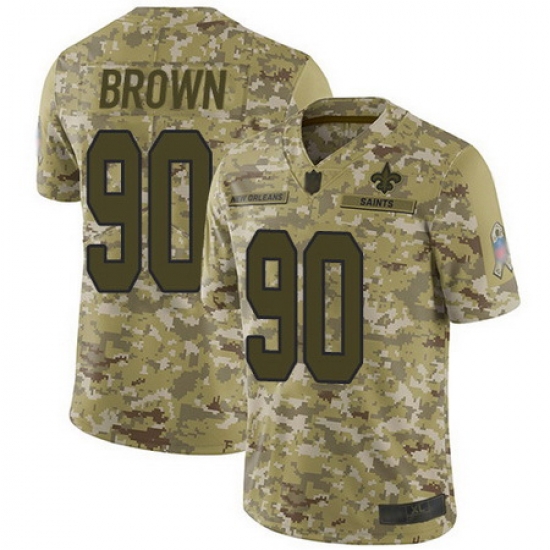 Saints 90 Malcom Brown Camo Youth Stitched Football Limited 2018 Salute to Service Jersey Saints 90 Malcom Brown Camo Youth Stitched Football Limited 2018 Salute to Service Jersey
