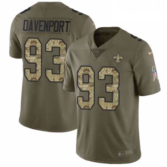Youth Nike New Orleans Saints 93 Marcus Davenport Limited OliveCamo 2017 Salute to Service NFL Jersey Youth Nike New Orleans Saints 93 Marcus Davenport Limited OliveCamo 2017 Salute to Service NFL Jersey