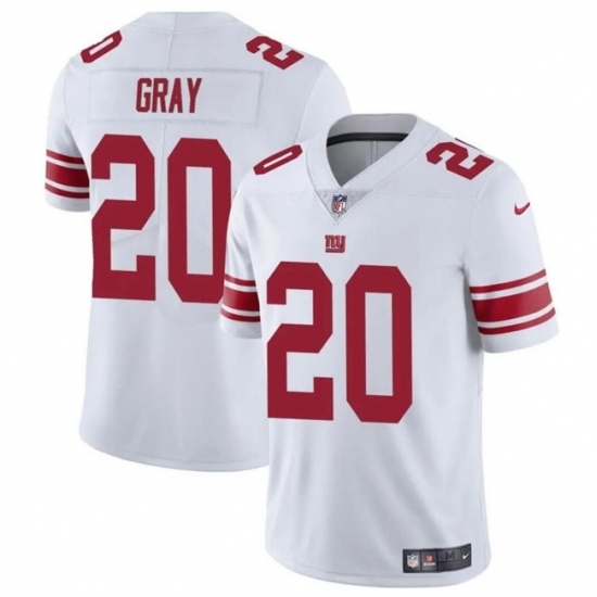 Men New York Giants 20 Eric Gray White Vapor Untouchable Limited Stitched Jersey Men New York Giants 20 Eric Gray White Vapor Untouchable Limited Stitched Jersey